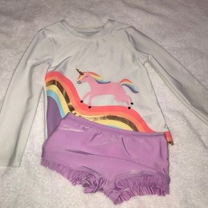 Cat & Jack Unicorn Rash-guard swimsuit